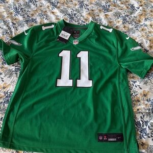 Nike Emerald Green Eagles- Brown Jersey